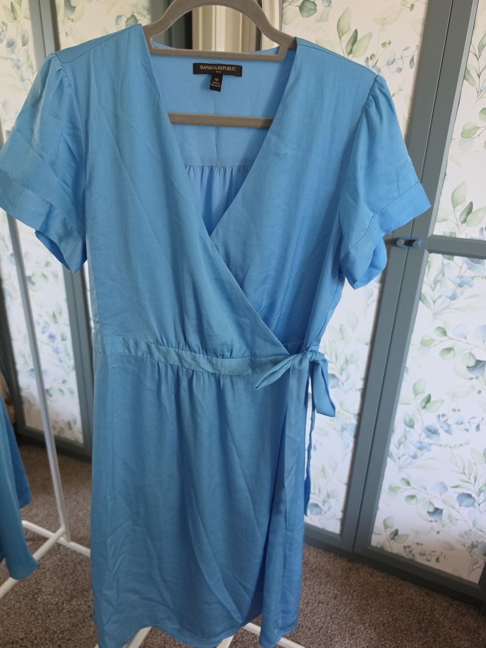 Banana Republic Sky Blue Wrap Midi Dress